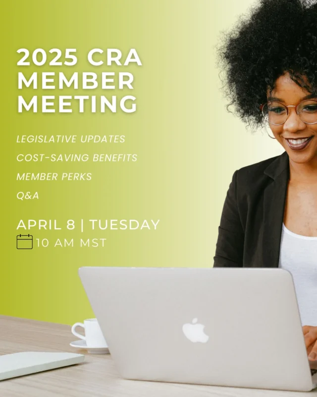 📣CRA members: It’s not too late to register for our virtual annual member meeting tomorrow, April 8, at 10 a.m. MT.

This meeting will focus on crucial legislative updates, as well as reviewing the benefits, cost-saving resources, and tools available to you as a CRA member.

There will be time at the end for questions. Please join us and let us know what’s on your mind!

#CORestaurant #ColoradoRestaurantAssociation #CRA #CRAMembership